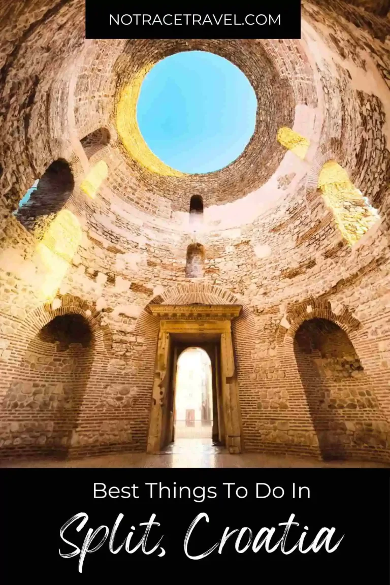 Image of vestibule in Split Croatia with text daying 'Best things To Do In Split, Croatia"