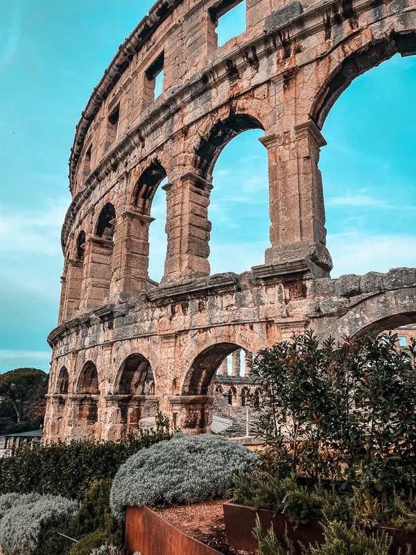 Pula Arena is the highlight in the city of Pula, Croatia